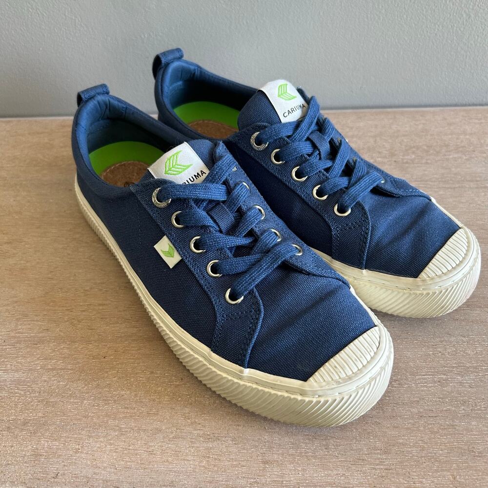 Cariuma Oca Low Sneakers - Navy Canvas, Women’s Size 8.5 Boho Casual.”